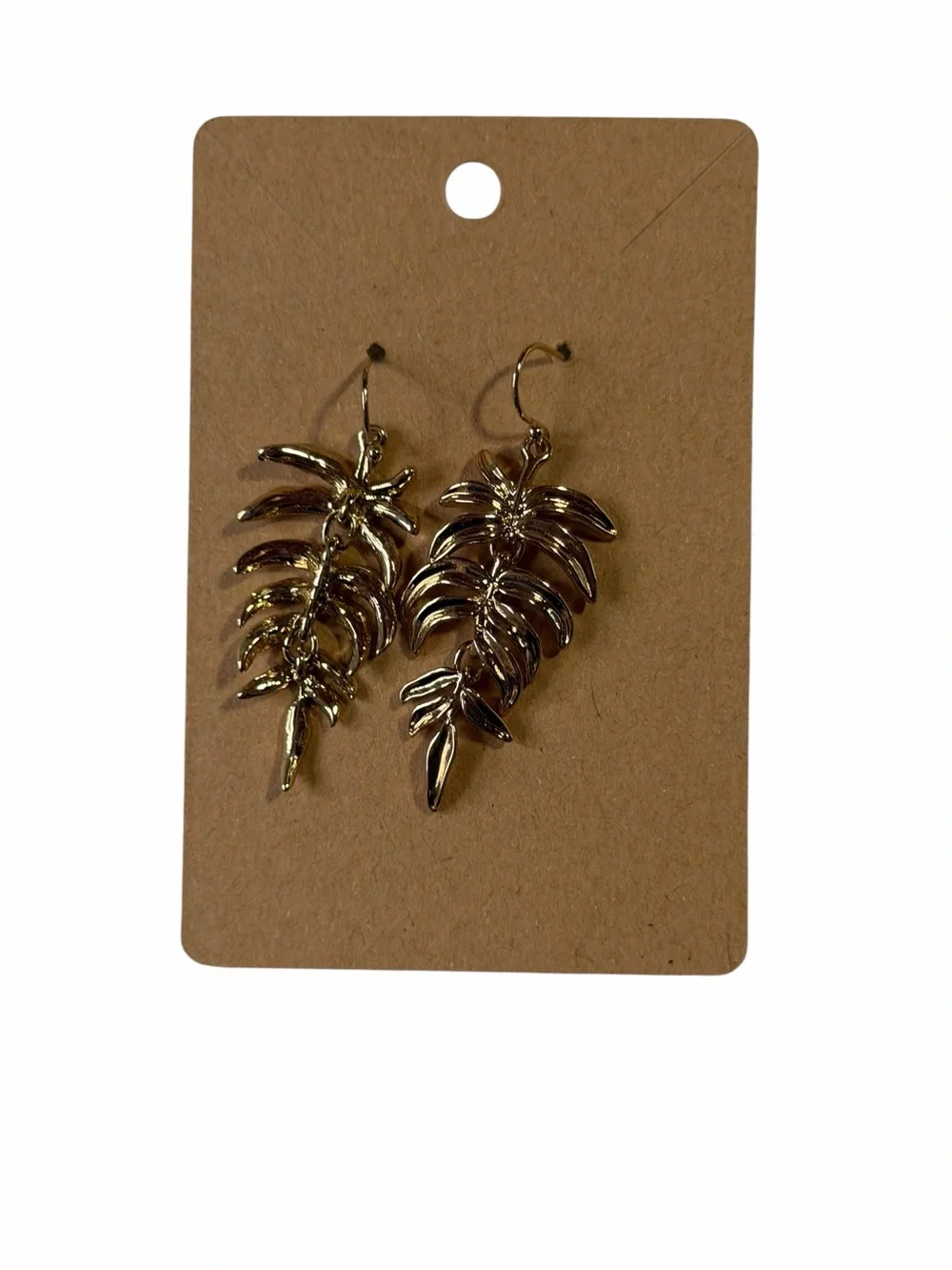 Gold Leaf Drop Earrings - Women Jewelry